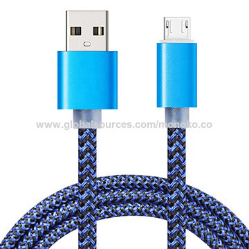 3 trenzados coloridos largos de alta calidad miden 10 pies de cable micro del Usb