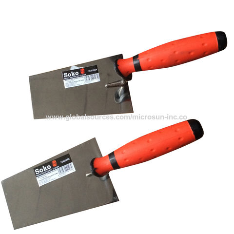 Stainless Steel Plastering Trowel with TPR Handle Plaster Finishing Wall  Plaster Tool Trowel Bricklayer Construction Tools