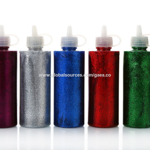 125 ml Glitzerleim in runder Flasche, Farbkarton