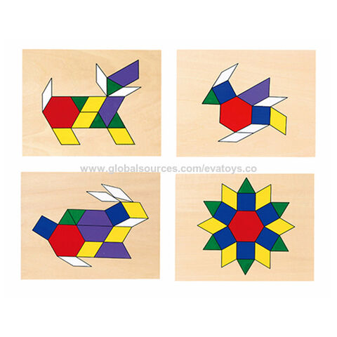 Top-Seller 2019: Holzpuzzle-Set mit einfachen Formen zur frühkindlichen Bildung für Kinder (W14A224)
