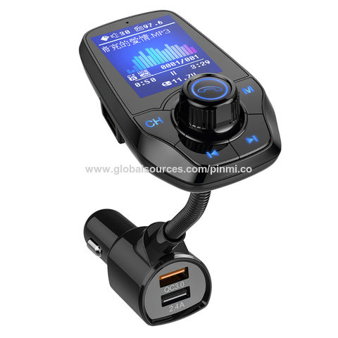 Upgrade Wireless Bluetooth Handsfree 1.8" TFT Car FM Transmitter 3*USB 5EQ Modes