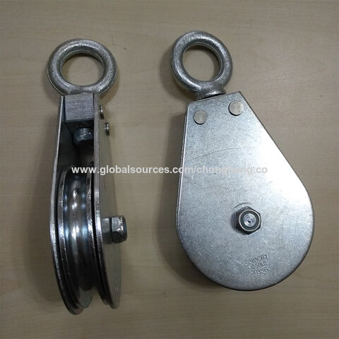 Single/Double Pulley Swivel Eye Wheel Block Snatch Rope Pully Lift M15-M100 