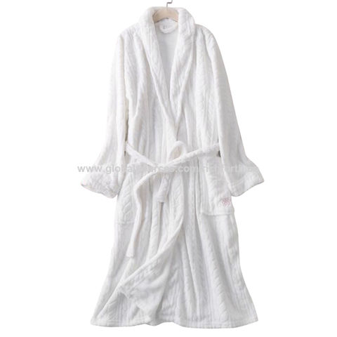 Peignoir en Flanelle pour Femmes, Chemise de Nuit Confortable, Pyjamas pour Femmes et Hommes