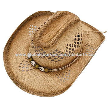Chapéu de cowboy de palha por atacado - Chapéu de palha estilo cowboy para homens e mulheres