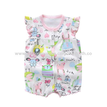 Roupas de bebê de algodão orgânico, roupas de boutique para bebê, macacões