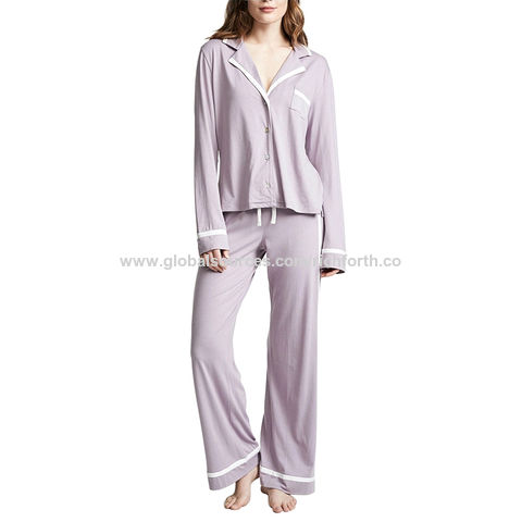 Buy Wholesale China Cotton Spring Autumn Women Long Sleeve Pajamas Set Modal  Material Soft Breathable Ladies Sleepwear & Modal Sleepwear at USD 6.25