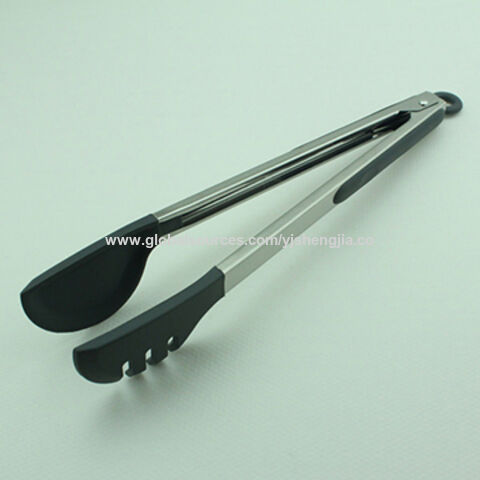 Buy Wholesale China Kitchen Accessory 2 In 1 Fork And Spoon Spatula  Non-stick Silicone Tips Food Tongs For Cooking Serving & Food Tongs at USD  1.48