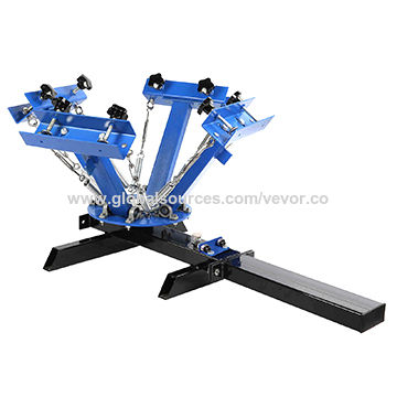 4 Color 1 Station Rotary Screen Printing Machine T Shirt Press 4 Color 1 Press DIY Direct Silk Screen Printing Machine