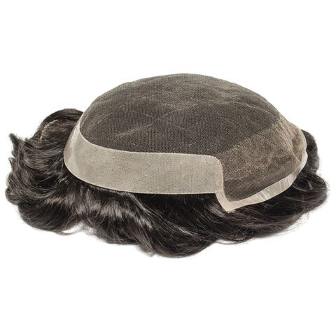 China Swiss Lace Type Toupee Hair Piece For Men Real Indian