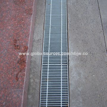 Steel grating, water storm drain cover, hot dip galvanized, floor steel ...