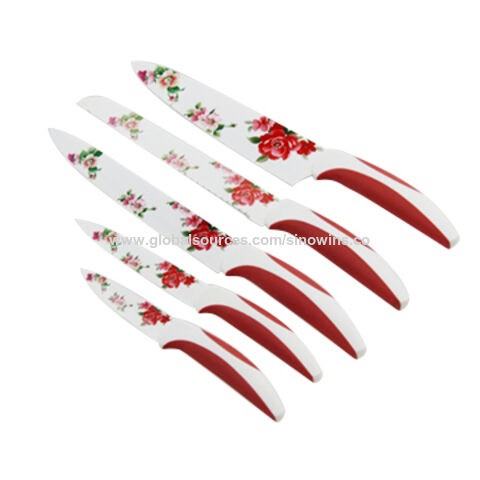 Hot Selling Rubber Coated ABS Handle Kitchen Knife Three-piece Set