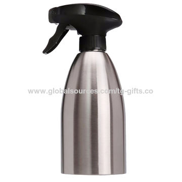 2 in1 Oil Spray Bottle Steel Dispenser for Home Cooking BBQ adjustable