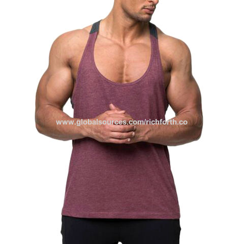 Camisetas de Tirantes Deportivas para Hombre, Diseño Color Block, Transpirables, de Secado Rápido para Gimnasio - Venta al por mayor for sale at factory direct price