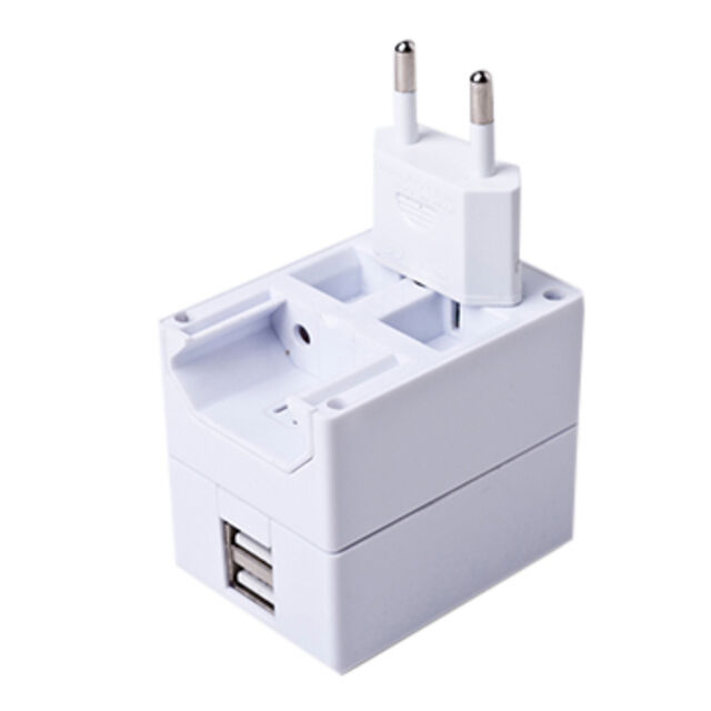 Adaptateur de Voyage Universel International avec Double Port USB pour Cadeau