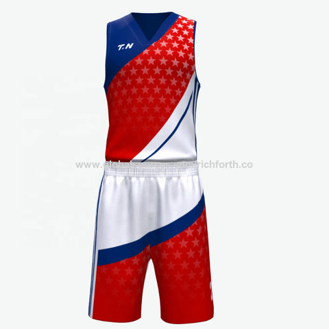 Wholesale Men's Design Red White Blacks Color White Sport Basketball Jerseys  Wear Uniform Sets - China Basketball Wear and Sports Suit price