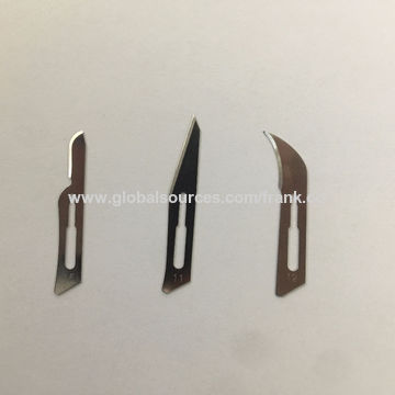 Lames de scalpels chirurgicaux, en acier inoxydable et en acier au carbone