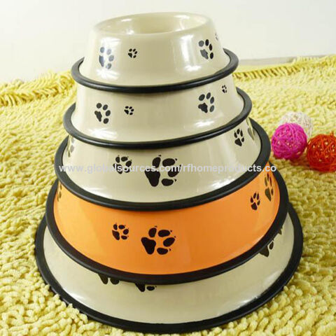 Cuencos de acero inoxidable para perros y gatos con base antideslizante