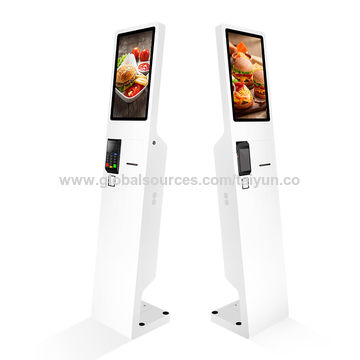 Restaurant 21.5 inch self service touch screen kiosk with qr code ...
