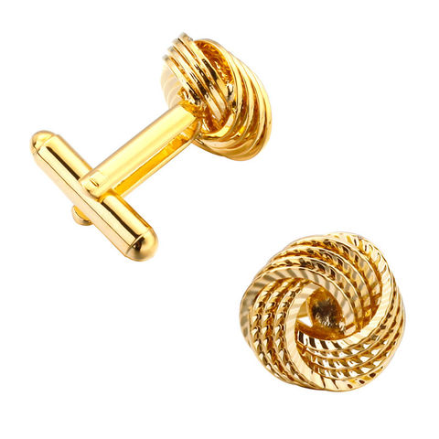 Buy Wholesale China Men's Cufflinks Golden Twist Cuff Link Made Of Brass  Material Customized Designs Are Feasible Wholesale & Cuff Links at USD 2.35  | Global Sources