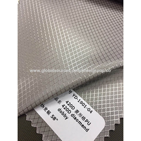 Buy Standard Quality China Wholesale 100% Polyester 420d Diamond Dobby  Fabric With Pu 2 Times,waterproof For Bags $1.45 Direct from Factory at  Shenzhen Shunyida Textile Co. Ltd
