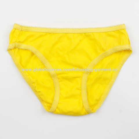 Buy Wholesale China Little Girl Panties,sexy Kids Yellow Cotton Panties  Underwear & Little Girl Panties at USD 0.75