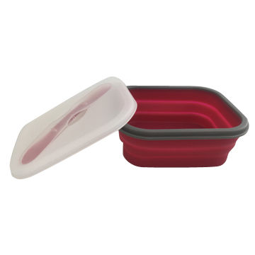 Boîte à déjeuner pliable en silicone pour camping