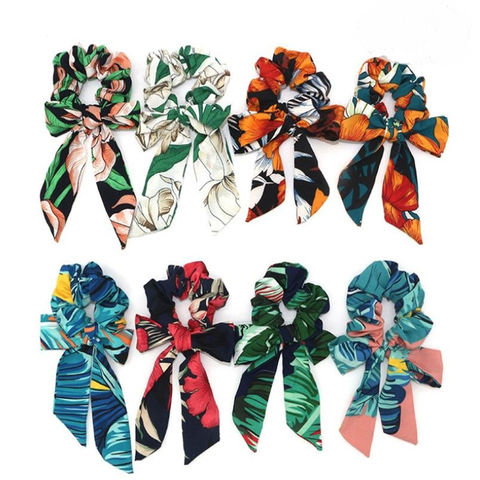Novos Acessórios de Cabelo Femininos, Scrunchies de Lenço de Cabelo de Tecido Estampado de Alta Qualidade for sale at factory direct price