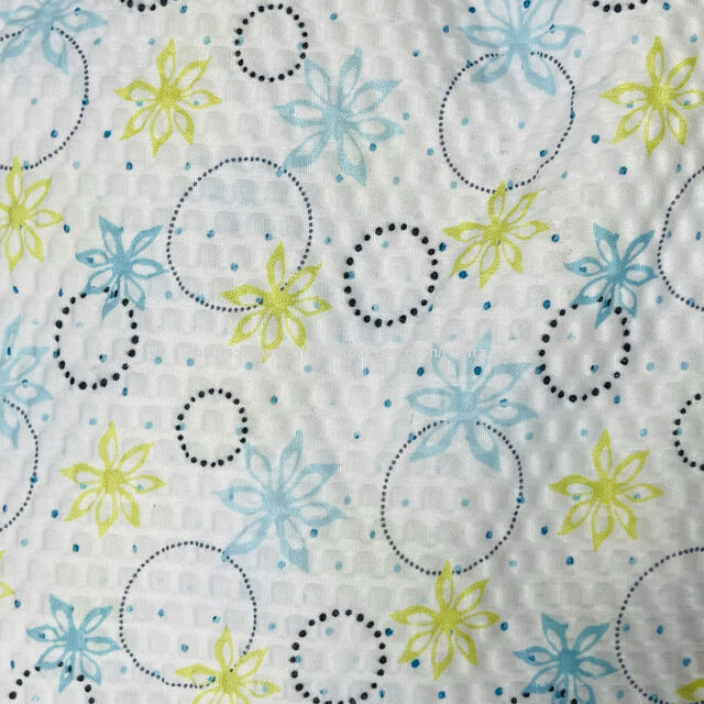 Tissu imprimé seersucker T/C