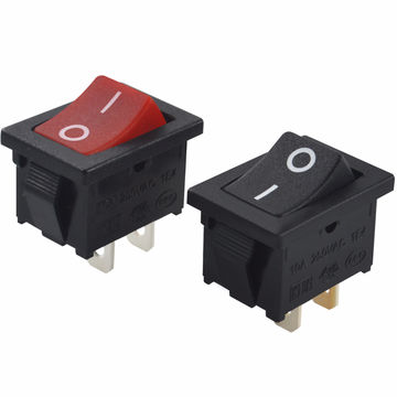 China Honyone right angle rocker switch, 2-pin 12A black housing CQC/UL ...