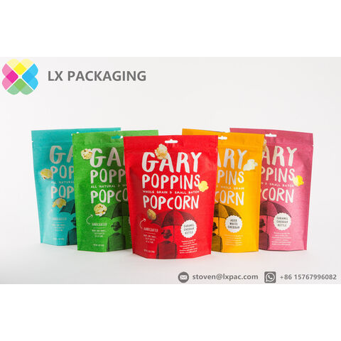 Puffed Food Packaging Bag Popcorn Snack Moisture Proof Plastic Laminate Matt Stand Up Zipper Pouch Popcorn Pouch Snack Food Packaging Snack Pouch Buy China Puffed Food Pouch On Globalsources Com