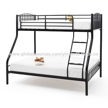 Triple Bed Frame Beds, Black Metal Bunk Beds Twin Over Full Size