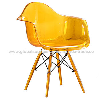 yellow acrylic chair