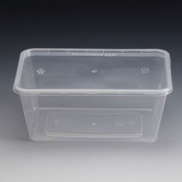 Plastic Container and Plastic Lid PP Rectangular Shape 750ml (300 Units)