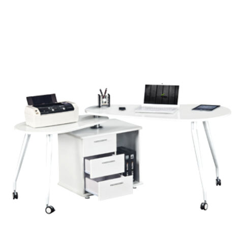 Escritorio para computadora con 3 cajones, bandeja extraíble para teclado,  escritorio de almacenamiento grande de 45 pulgadas, escritorio de oficina