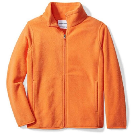 100% Polar Fleece Full-zip Men's Jacket, Harmless To Body, With