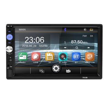 Radio Multimedia con pantalla táctil para coche, reproductor MP5, 1 Din, 7  pulgadas, HD, Mirror Link, estéreo, Bluetooth, 2USB, cámara FM, SWC - SDK  TALCA