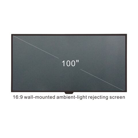 Écran de projection à réjection de la lumière ambiante pour projecteur à ultra courte focale, version murale for sale at factory direct price