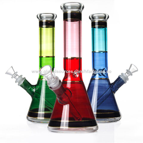 10 inches colorful glass beaker bong smoking water pipe wholesale ...
