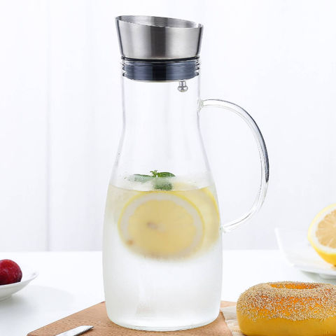 1200ML Pyrex / Borosilicate Glass Cold&Hot Water Pitcher With Handle ...