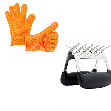Heat Resistent Gloves w/meat claws Silicone 