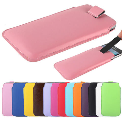 Color New Leather Pouch Sleeve Skin Pull Tab Bag Cases Cover For