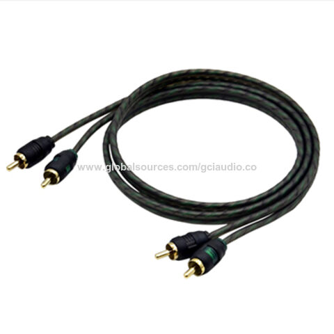 Câble de RCA, câble du signal 2CH RCA avec la veste mate for sale at factory direct price
