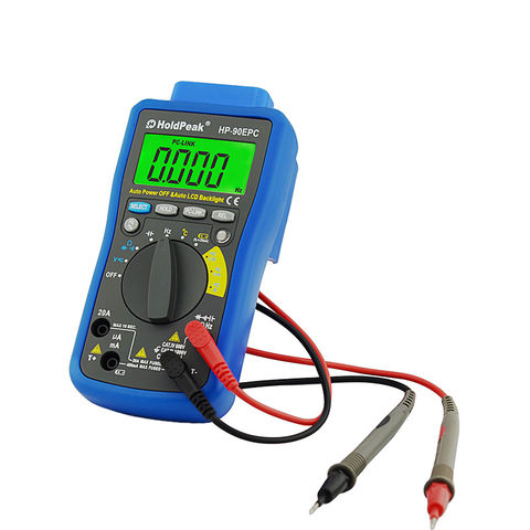 Multimetro Digital USB Multimeter AC/DC Voltage Current C/F Temperature Tester DMMHoldPeak HP-90EPC for sale at factory direct price