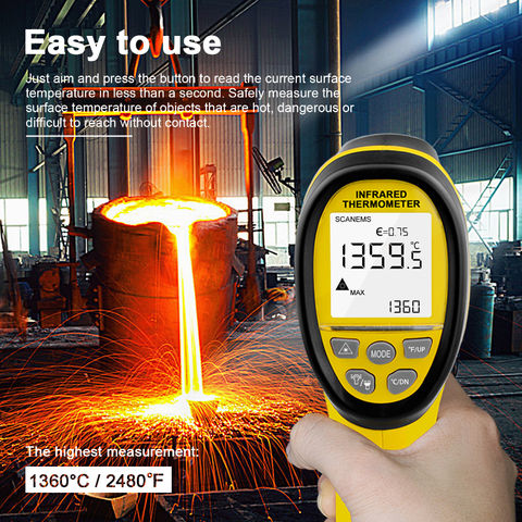 Non-contact infrared thermometer HP-1600 safely measure the surface  temperature of objects that are hot,dangerous,high accuracy