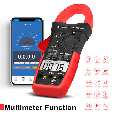 Clamp Meter 4000 counts 1000A AC Current Voltage Capacitance Multimeter Connect to Phone Tester for sale at factory direct price