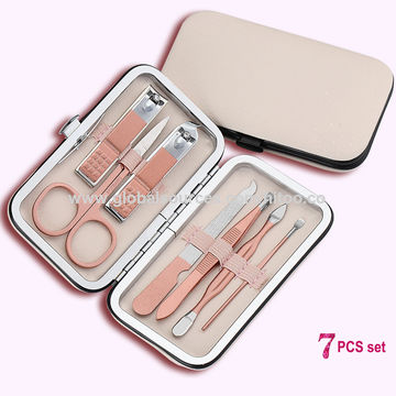 Buy Wholesale China Custom Pedicure Set 7pcs Nail Clippers Cleaner Cuticle Grooming Kit Manicure Tool With Leather Case & Pedicure Set Nail Clippers Grooming Kit USD 2.5 | Global Sources