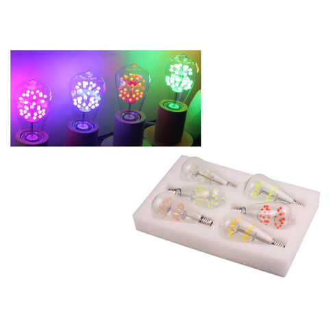 Colorful Bulb With E27 Led Bulbs. Multi Colors Are Ideal For Home ...