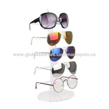 Clear Acrylic Jewelry Display Props Glasses Rack Shelf Plastic Sunglasses Holder