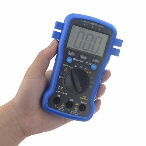 Handheld Ac Dc Amperemeter Voltmeter Tester Meter Digital Multitester Blue Multimeter Hp B