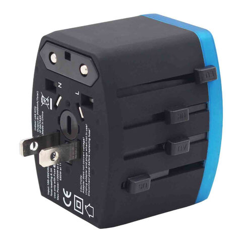 Neuer Universal-Reiseadapter mit USB- und USB-C-Ladegerät for sale at factory direct price